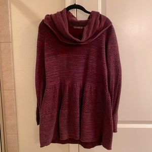 Sweater dress, cowl neck. CL